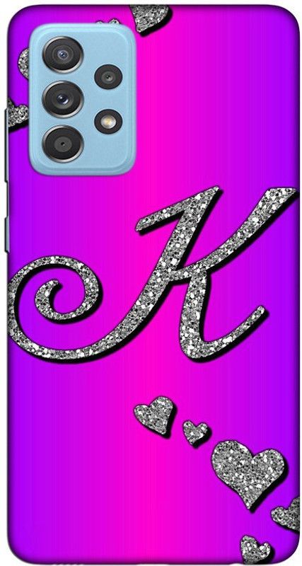 CROKIAN Back Cover for Samsung Galaxy A52s,Samsung Galaxy A52 K Letter Back Cover  (Pink, Hard Case, Pack of: 1)