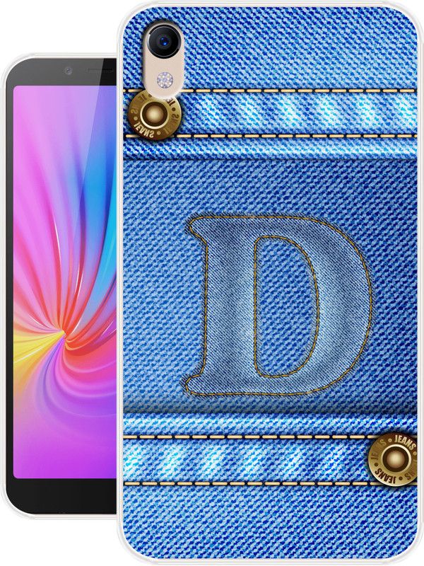 Discount Master Back Cover for Tecno i3  (Blue, Gold, Dual Protection, Silicon, Pack of: 1)