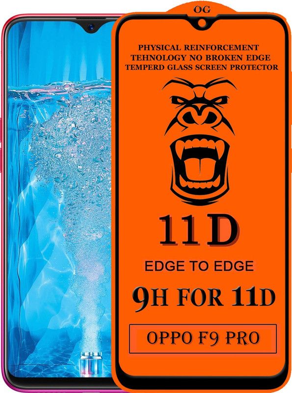 FIVE-O Edge To Edge Tempered Glass for OPPO F9 Pro  (Pack of 1)
