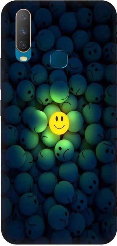 Zaplab Back Cover for Vivo Y12, 1904, Smile Emoji Printed  (Multicolor, Hard Case)