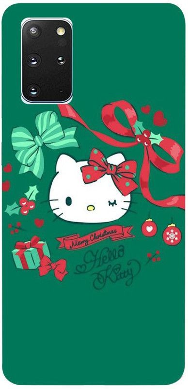 Golden Mask Back Cover for Samsung Galaxy S20 Plus Dark Green Background Hello Kitty  (Multicolor, Waterproof, Silicon, Pack of: 1)
