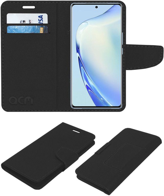ACM Flip Cover for Vivo V27 Pro  (Black, Cases with Holder, Pack of: 1)