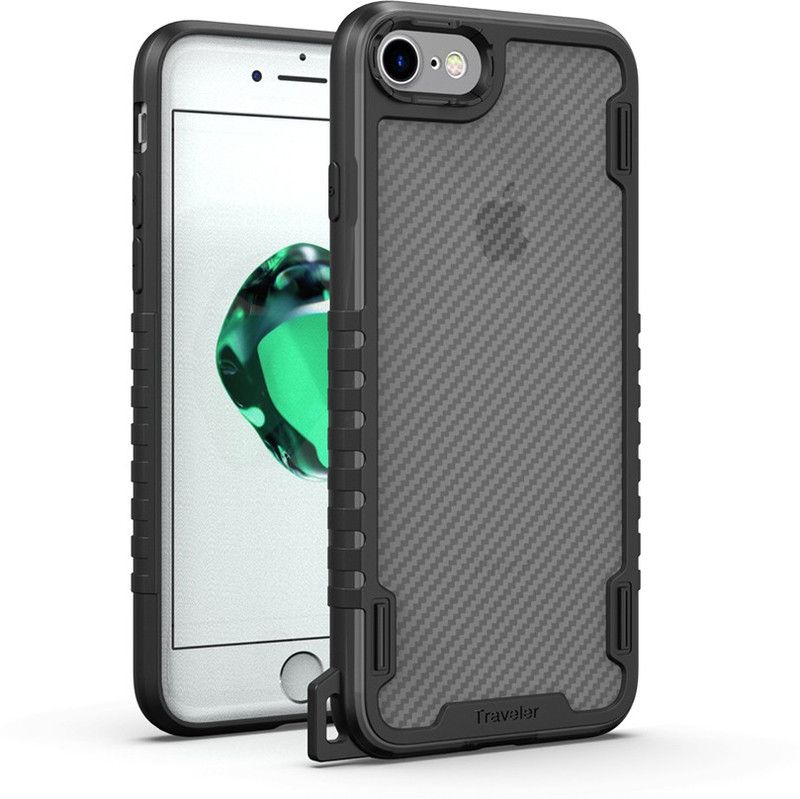 ShopGlobal Back Cover for Apple iPhone 7, Apple Iphone 8, Apple iPhone 7, Apple iPhone 8  (Black, Transparent, Camera Bump Protector)