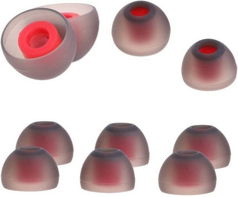 THE DARK NIGHT YTM (Pack of 10, Gray, Red) Premium Quality Silicon Ear... In The Ear Headphone Cushion  (Pack of 1, Multicolor)