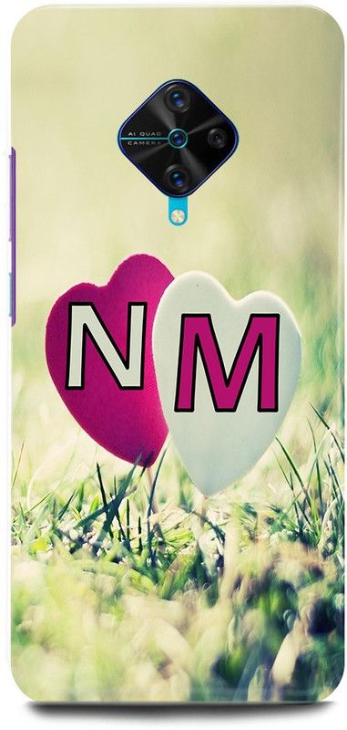 JUGGA Back Cover for Vivo S1 Pro, 1920, N LOVES M NAME,N NAME, M LETTER, ALPHABET,N LOVE M NAME  (Green, Hard Case, Pack of: 1)