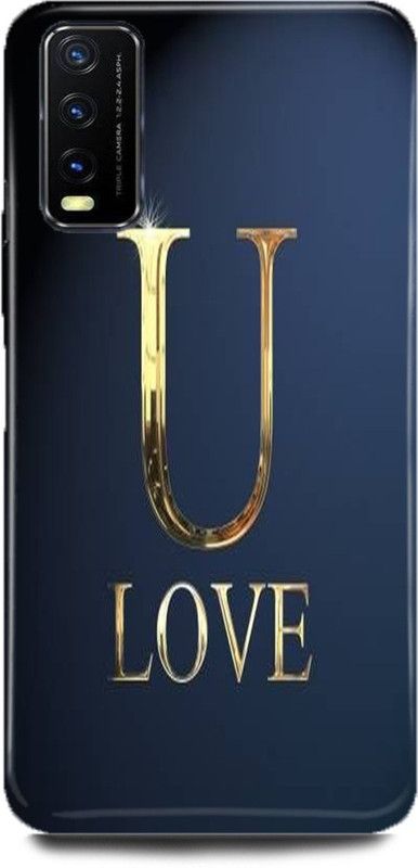 FUGGA Back Cover for Vivo Y20i, V2027, U, LETTER, ALPHABET, LOVE, U, NAME  (Multicolor, Hard Case, Pack of: 1)