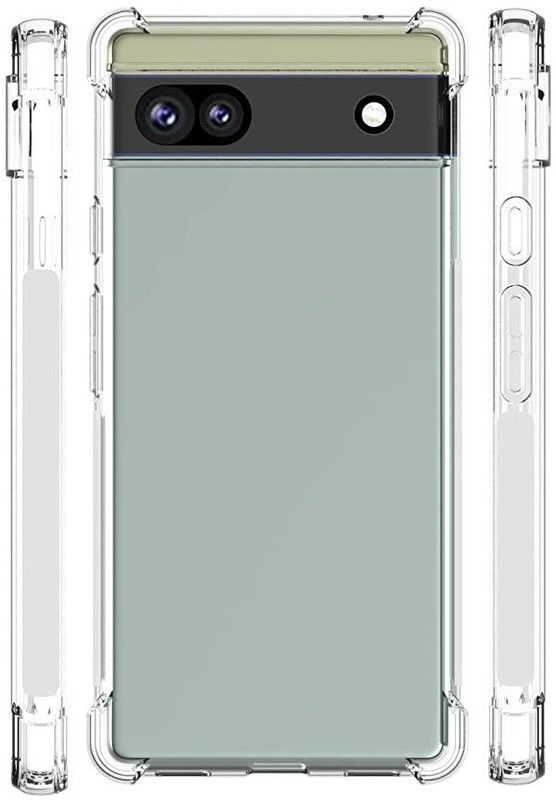 ASVALBUY Back Cover for Google Pixel 6A HD  (Transparent, Grip Case, Silicon, Pack of: 1)