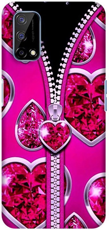 PNBEE Back Cover for Realme 7 5G  (Black, Pink, Hard Case, Pack of: 1)