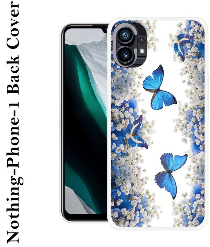 Sswastik Back Cover for Nothing Phone 1  (White, Blue, Grip Case, Silicon, Pack of: 1)