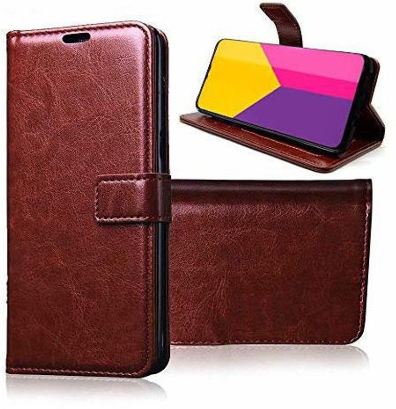 Mighty Design Flip Cover for Xiaomi Redmi Poco X2  (Brown, Dual Protection, Pack of: 1)