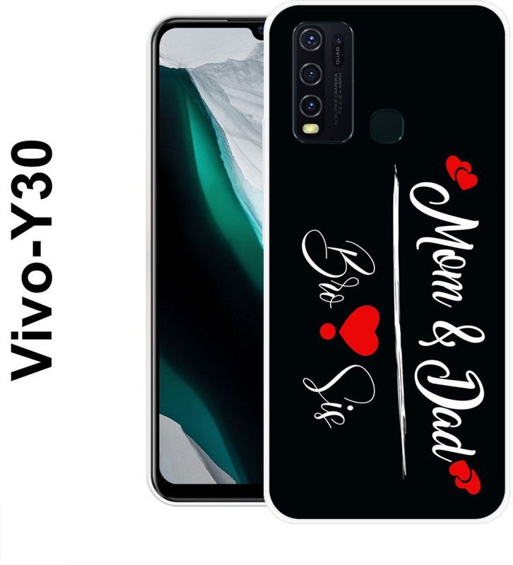 redfly Back Cover for Vivo Y30, Vivo Y50  (Black, White, Grip Case, Silicon)