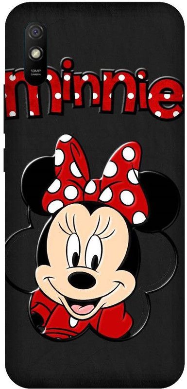 PHONE WALEY.COM Back Cover for Redmi 9i ,MZB080UIN , mickey,minnie,mouse,pink,Printed back cover  (Red, Hard Case, Pack of: 1)