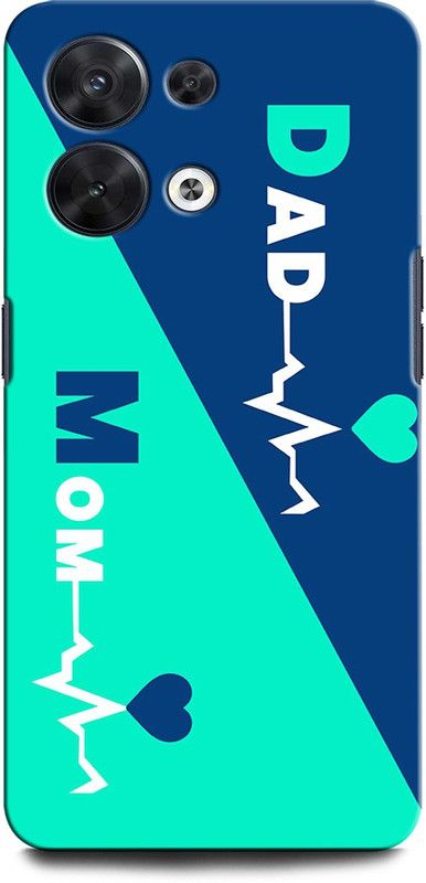 INTELLIZE Back Cover for OPPO Reno8 5G MOTHER, MAA, FATHER, LIFE LINE, I LOVE MY MOM DAD  (Multicolor, Hard Case, Pack of: 1)