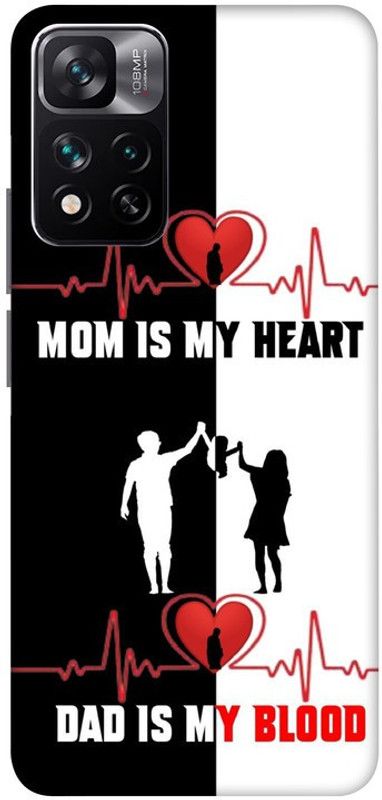 LUCKY MOBI.COM Back Cover for Redmi Note 11 ( mom and dad, mom love dad) PRINTED BACK COVER  (Multicolor, Hard Case, Pack of: 1)