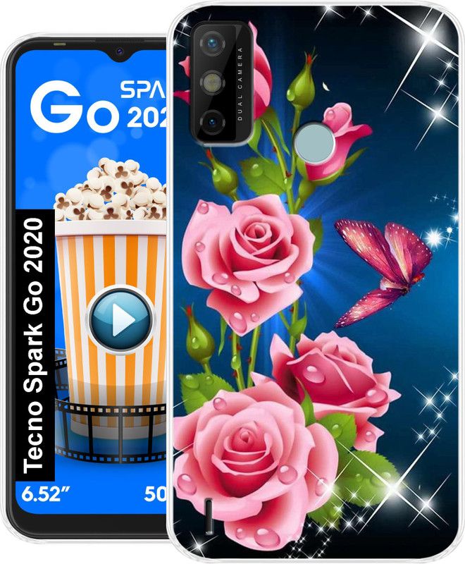 Tokito Back Cover for Tecno Spark Go 2020  (Multicolor, Grip Case, Silicon, Pack of: 1)