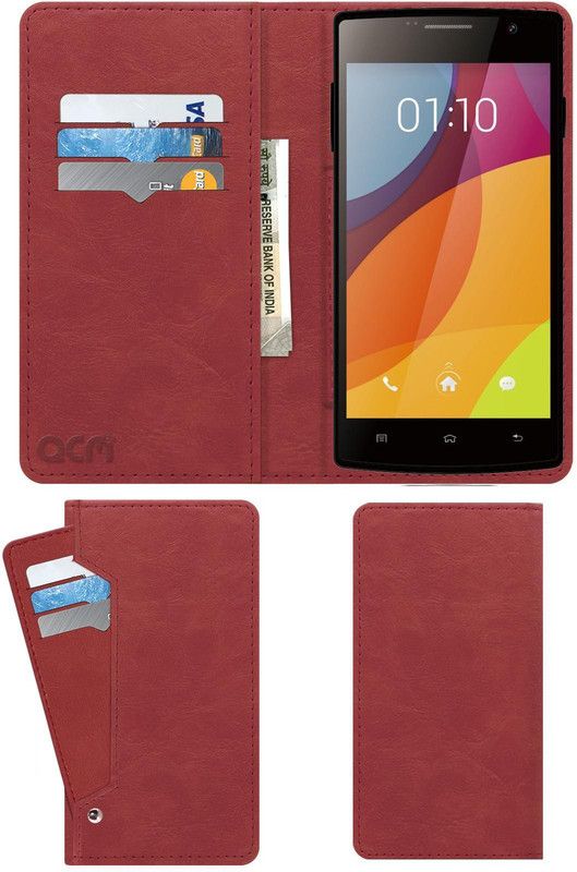 ACM Flip Cover for Vox 5.0  (Pink, Cases with Holder, Pack of: 1)