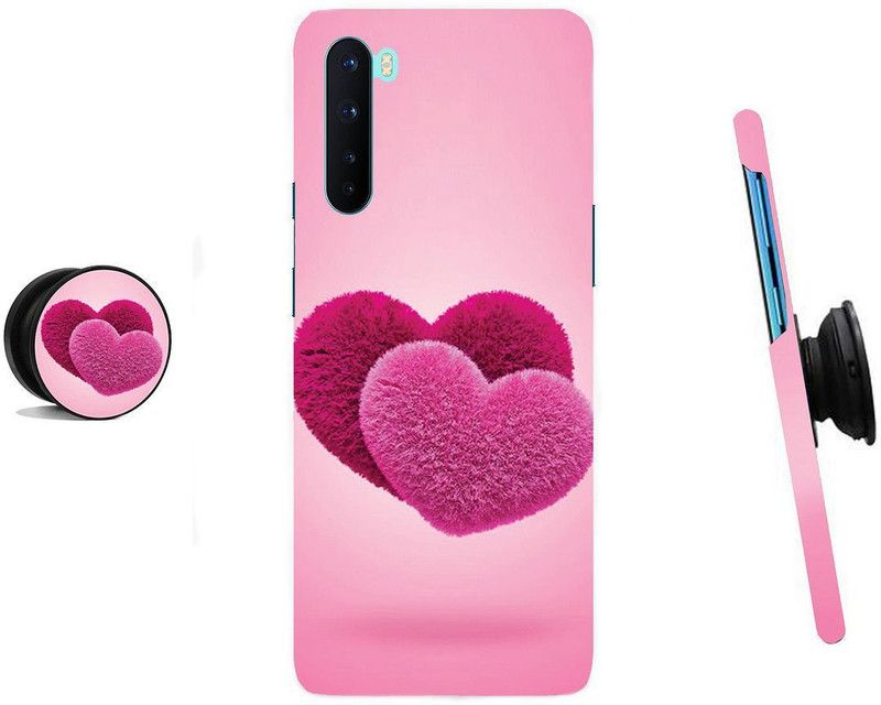 ZAPPY Back Cover for OnePlus Nord  (Pink, Cases with Holder)