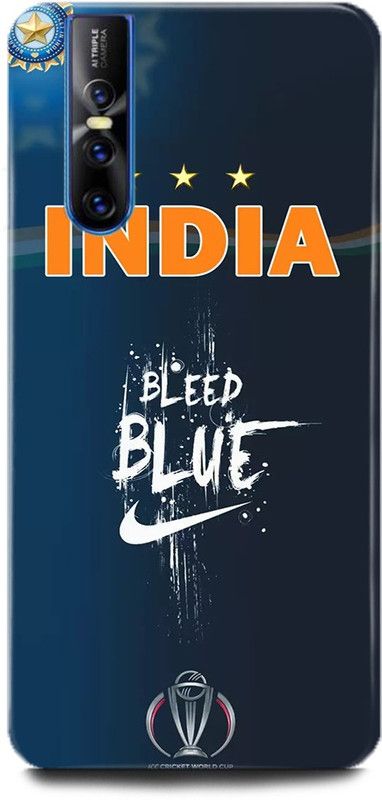INDICRAFT Back Cover for Vivo V15 Pro, Vivo 1818, India jersey, Printed  (Multicolor, Shock Proof, Pack of: 1)