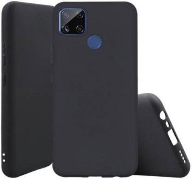 Skcase Back Cover for Realme C25, Realme Narzo 30A, Realme Narzo 20  (Black, Matte Finish, Pack of: 1)