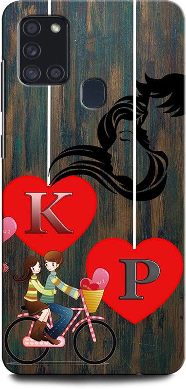 ORBIQE Back Cover for SAMSUNG Galaxy A21s KP, K LOVE P, P LOVE K, K LETTER, P LETTER, KP NAME  (Multicolor, Hard Case, Pack of: 1)