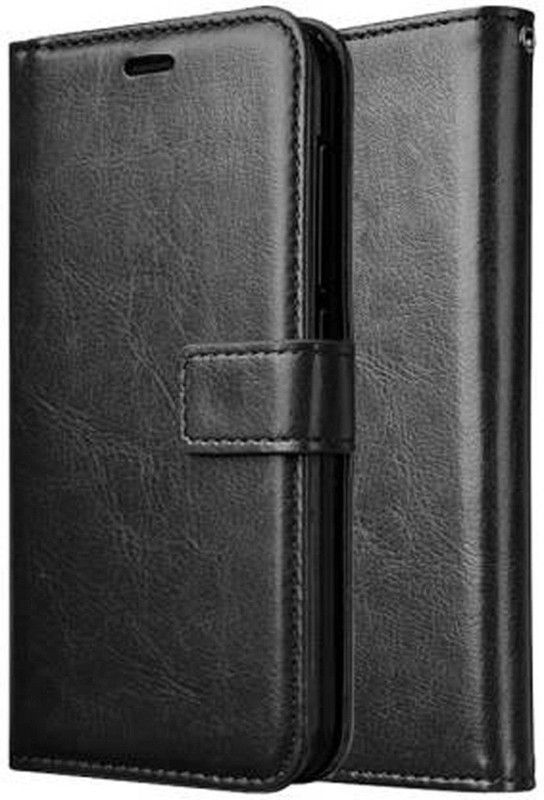 Techbuzz Flip Cover for Samsung Galaxy M01  (Black, Pack of: 1)