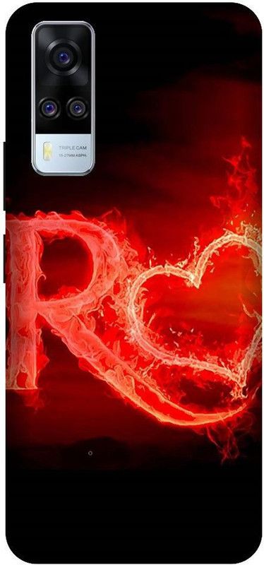 URCHIN Back Cover for Vivo Y31 R, R Letter, Alphabet, Design, R Love  (Multicolor, Shock Proof, Pack of: 1)