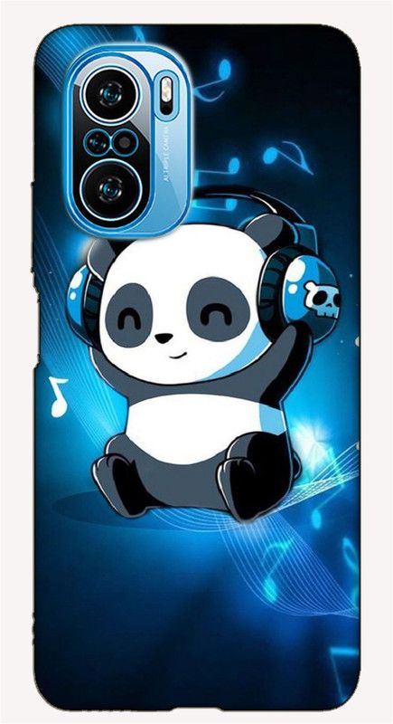 iprinto Back Cover for Mi Redmi K40 Pro, Mi Redmi K40 Pro Plus, Mi 11X pro Cute Panda Back Cover  (Blue, Hard Case)