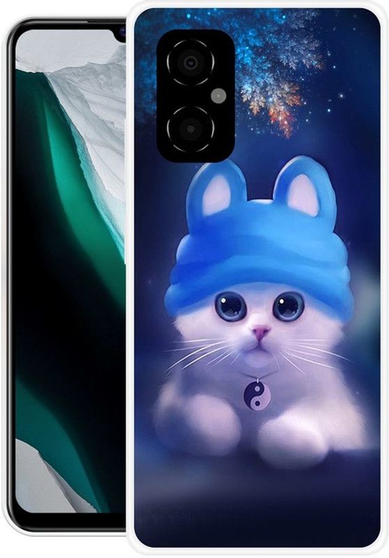 INDIALAND Back Cover for Poco M4 5G, Poco M5 4G  (Blue, White, Grip Case, Silicon)