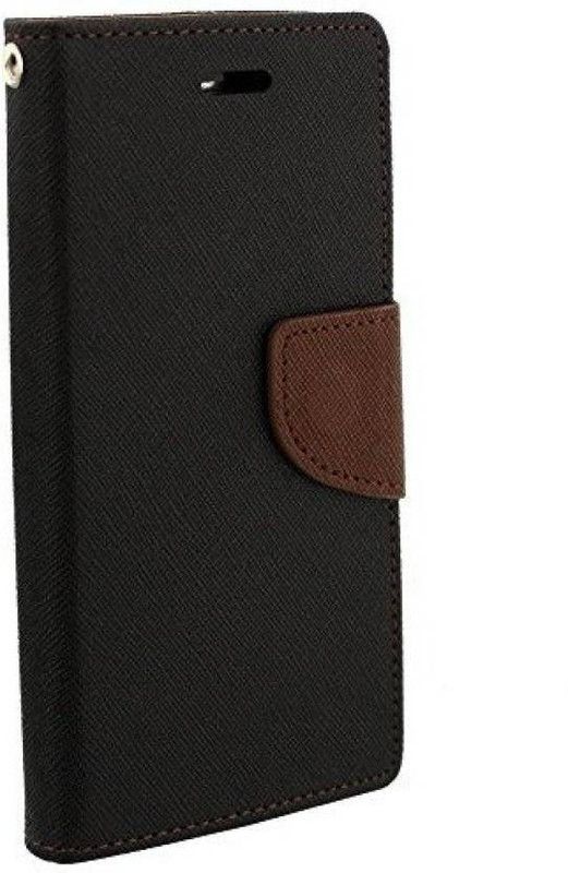 Mehsoos Flip Cover for Samsung Galaxy J2 2018  (Brown, Dual Protection, Pack of: 1)