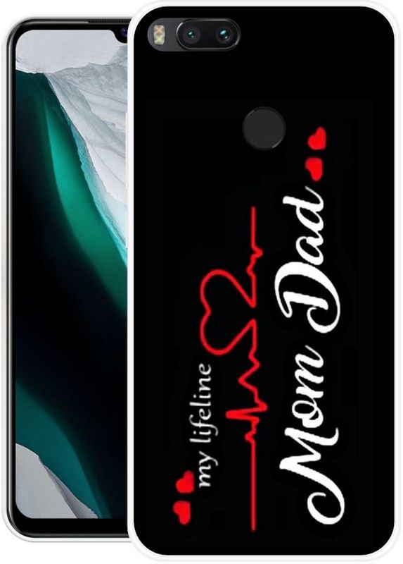 Looy Back Cover for Mi A1  (Black, Flexible, Silicon, Pack of: 1)