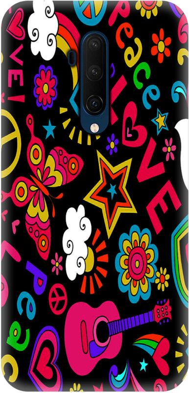 Smutty Back Cover for OnePlus 7T Pro - Love Graffiti Print  (Multicolor, Hard Case, Pack of: 1)