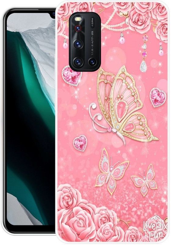 DESILOVE Back Cover for Vivo V19  (Pink, Grip Case, Silicon, Pack of: 1)