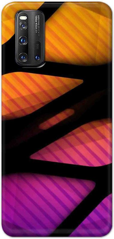 NDCOM Back Cover for IQOO 3 5G Yellow Orange Printed  (Multicolor, Hard Case, Pack of: 1)