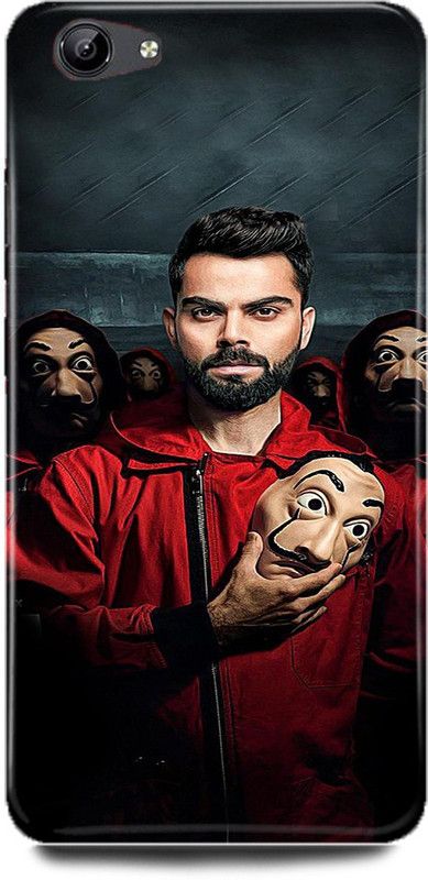 DIKRO Back Cover for vivo Y55S, 1610, MONEY, HEIST, MASK, VIRAT, KOHLI, INDIAN, PLAYER,  (Multicolor, Hard Case, Pack of: 1)