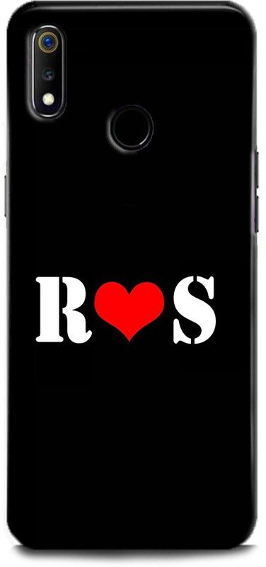 Afterglow Back Cover for Realme 3 Pro R S, R LOVES S, NAME, LETTER, ALPHABET, RS LOVE, HART  (Multicolor, Shock Proof, Pack of: 1)