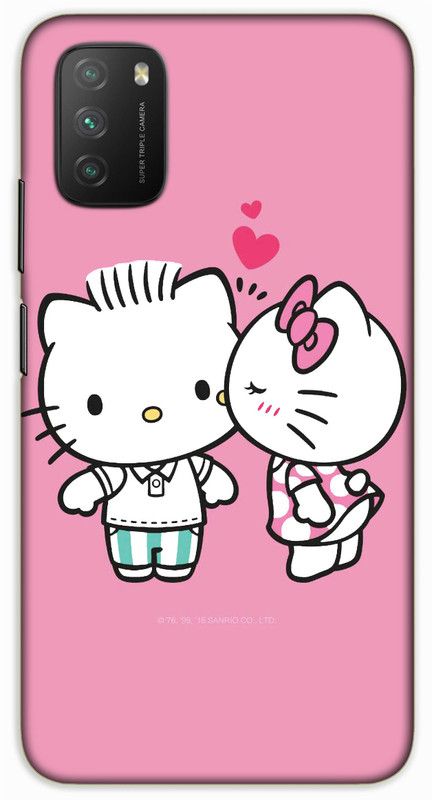 iprinto Back Cover for Poco M3 Hello Kitty Back Cover  (Pink, Hard Case)