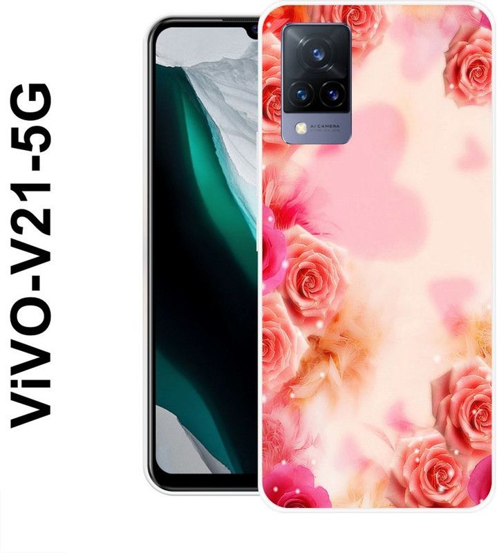 KLC Back Cover for Vivo V21 5G  (Multicolor, Silicon)