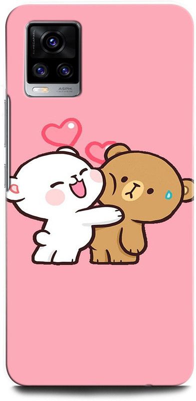 INTELLIZE Back Cover for ViVO V20 Pro 2018 TENOE LOVE TOON, HAPPY, FUNNY KISS, LOVE, CARTOON  (Multicolor, Hard Case, Pack of: 1)