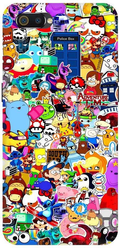 THE NARAYANA COLLECTIONS Back Cover for REALME C2-RMX1941-MIX,CARTOON,FUNNY,FUNKY  (Multicolor, Hard Case, Pack of: 1)