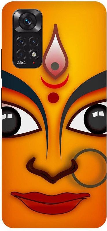 COVERJET Back Cover for REDMI NOTE 11-MATA- PARVATI- DURGA- MA- KALI- MATA  (Orange, Hard Case, Pack of: 1)