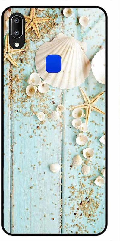 NDCOM Back Cover for Vivo Y91 Beach Shells Printed Glass Case  (Multicolor, Grip Case, Pack of: 1)