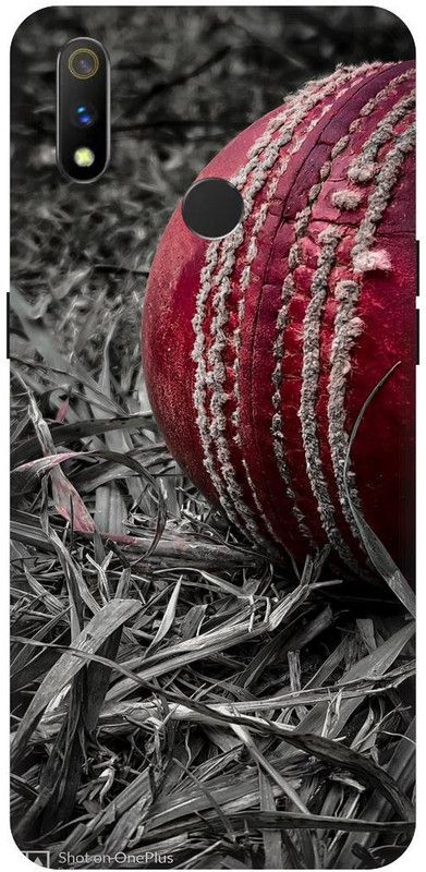 THE NARAYANA COLLECTIONS Back Cover for REALME 3i- RMX1827-CRICKETE,BALL,SPORTS,MATCH  (Multicolor, Hard Case, Pack of: 1)