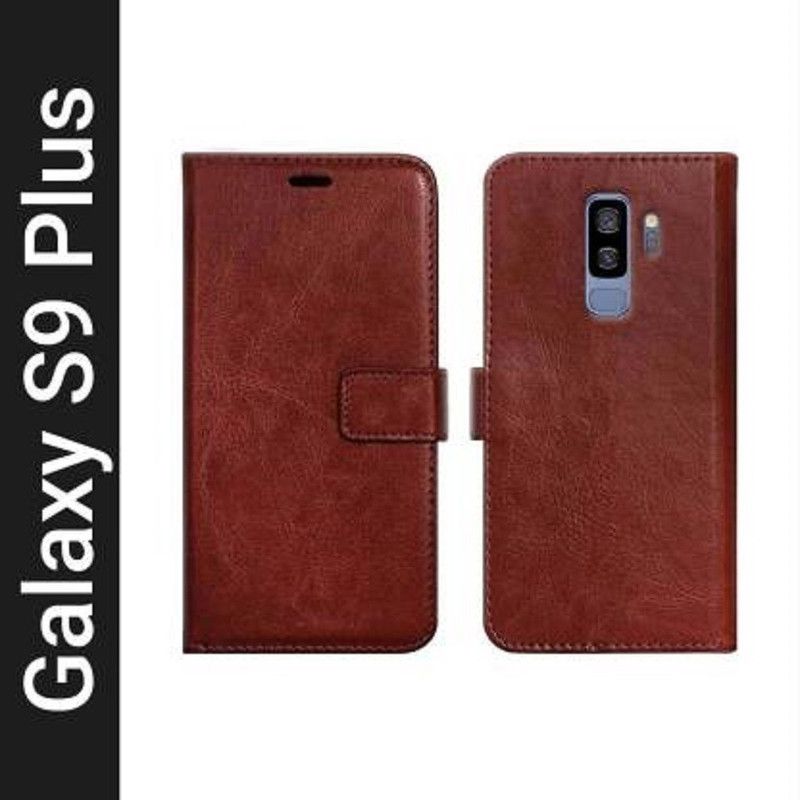 Urban Tech Flip Cover for Samsung Galaxy S9 PlusFlip Case | Magnetic Closure | Shock Proof Wallet Flip Cover  (Brown, Magnetic Case, Pack of: 1)