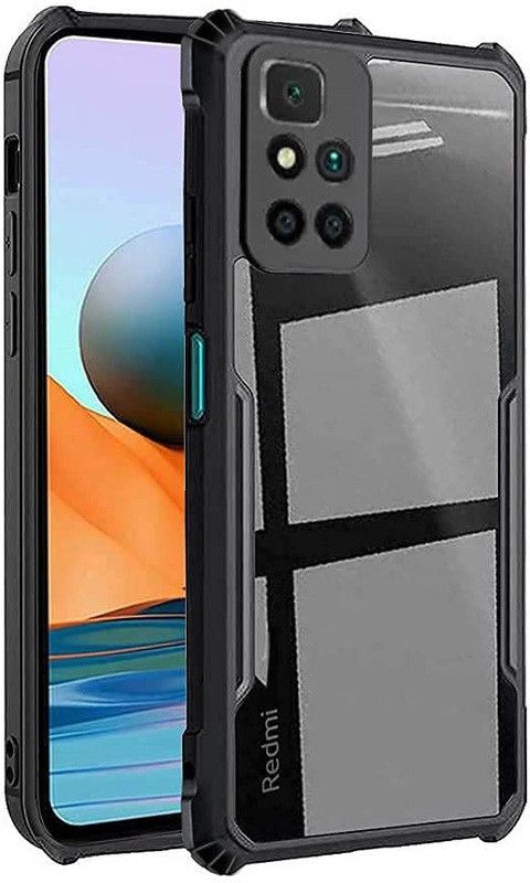 Phone Care Flip Cover for Xiaomi Redmi 10 Prime  (Black, Transparent, Grip Case, Pack of: 1)