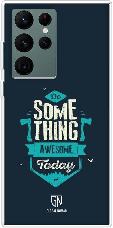 GLOBAL NOMAD Back Cover for Samsung Galaxy S22 Ultra 5G  (Blue, Grip Case, Silicon, Pack of: 1)