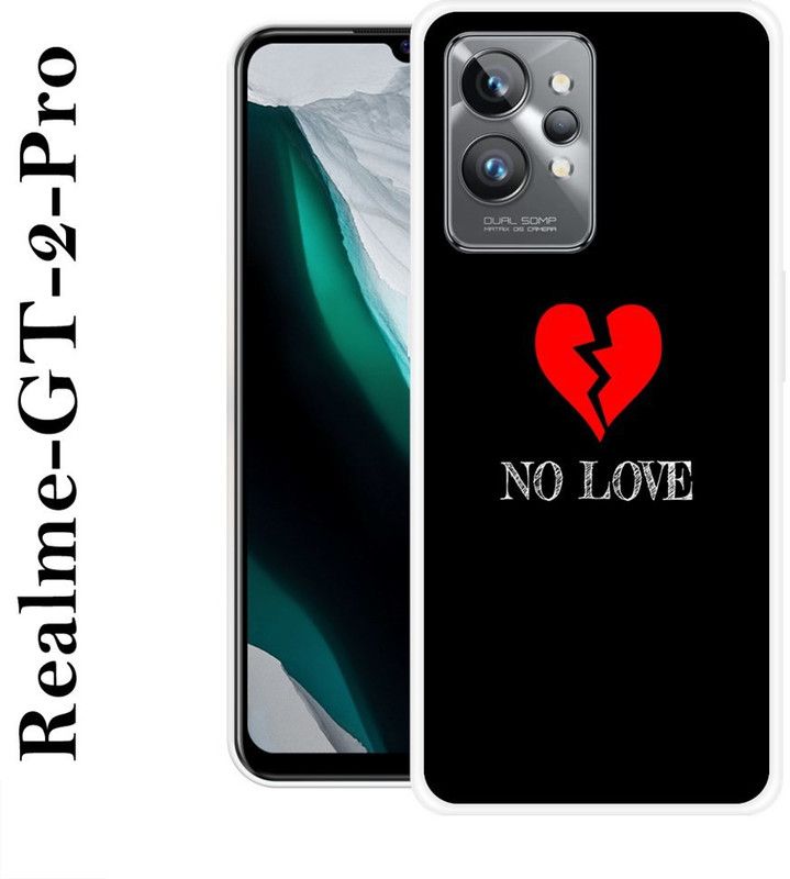 SHIVKUDI Back Cover for Realme GT 2 Pro  (Black, Red, Grip Case, Silicon)