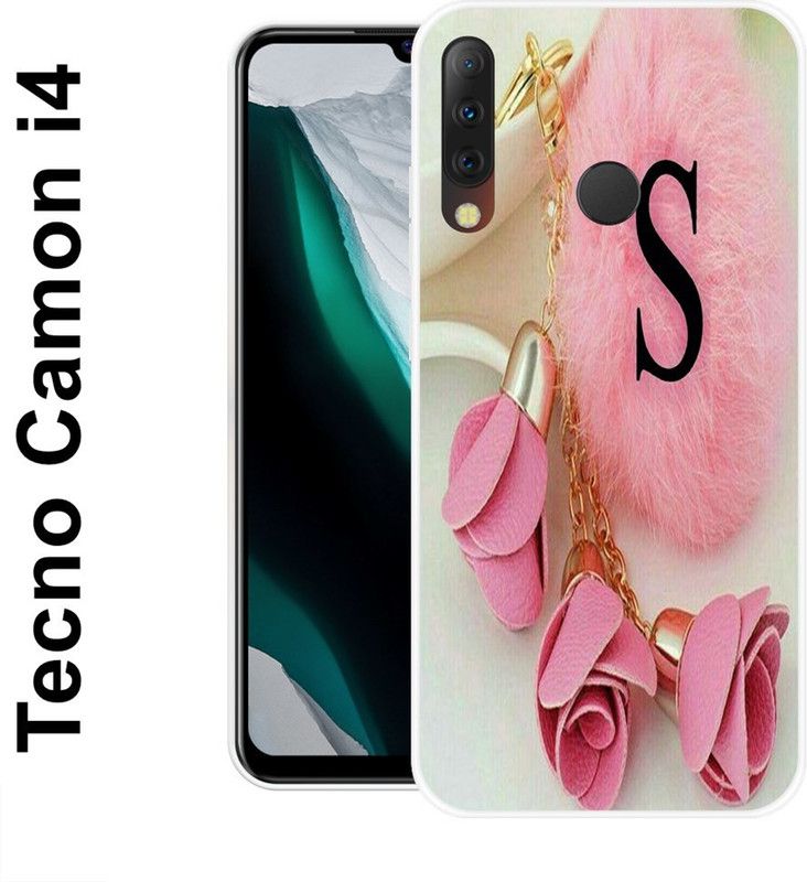KUDI Back Cover for Tecno Camon I4  (Pink, White, Silicon)