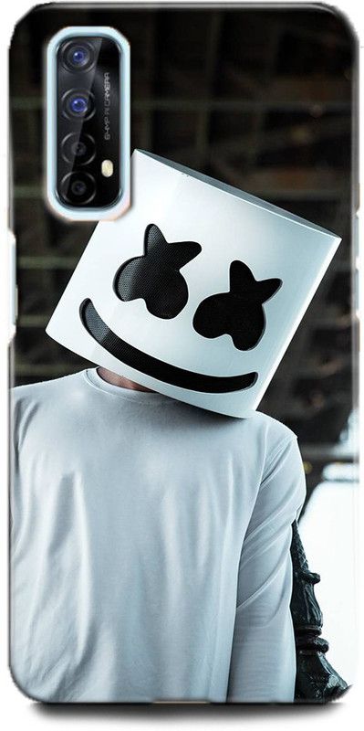 INDICRAFT Back Cover for Realme 7, RMX2151 MARSHMELLO, DJ, EDM, MUSIC, SMILEY, FUNNY  (Multicolor, Hard Case, Pack of: 1)