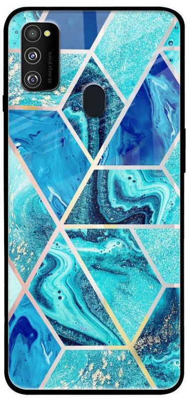 QRIOH Back Cover for Samsung Galaxy M30s  (Blue, Grip Case, Silicon, Pack of: 1)