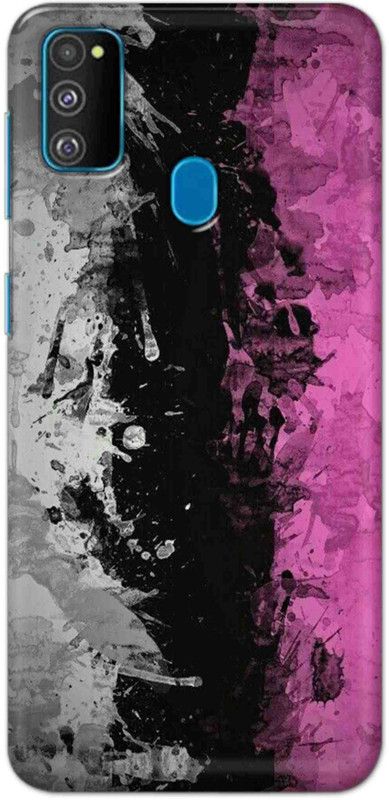 NDCOM Back Cover for Samsung Galaxy M30s Pink Black Pattern Printed  (Multicolor, Hard Case, Pack of: 1)